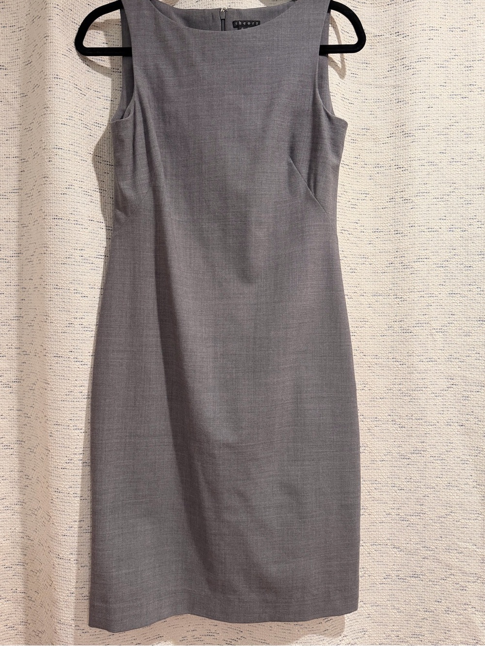 Theory Sleeveless Midi Sheath Dress in Gray